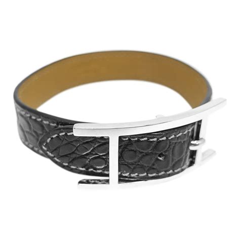 braccialetto hermes gambandé|hermes crocodile bracelet.